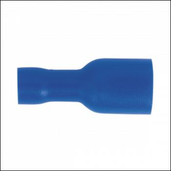 Sealey BT16 Fully Insulated Female Terminal 6.3mm, Blue - Pack of 100