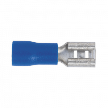 Sealey BT19 Push-On Female Terminal 4.8mm, Blue - Pack of 100