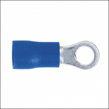 Sealey BT24 Easy-Entry Ring Terminal 4.3mm (4BA), Blue - Pack of 100