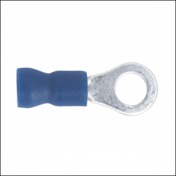 Sealey BT25 Easy-Entry Ring Terminal 5.3mm (2BA), Blue - Pack of 100