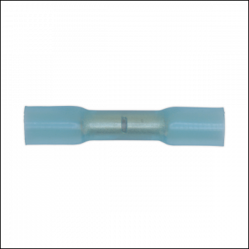 Sealey BTSB100 Heat Shrink Butt Connector Terminal 5.8mm, Blue - Pack of 100