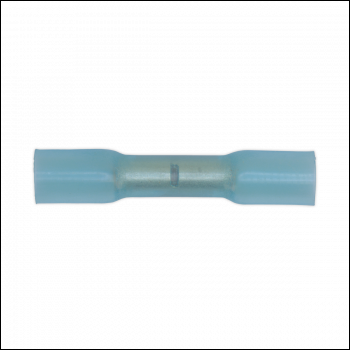 Sealey BTSB50 Heat Shrink Butt Connector Terminal 5.8mm, Blue - Pack of 50