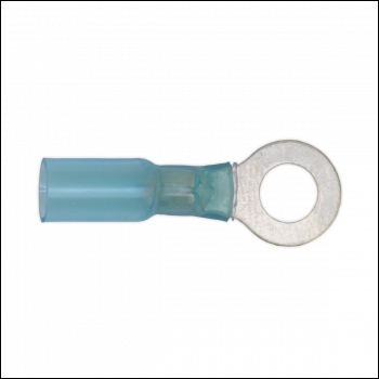 Sealey BTSR2584 Heat Shrink Ring Terminal 8.4mm, Blue - Pack of 25