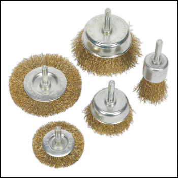 Sealey BWBS05 Crimped Wire Brush Set 5pc