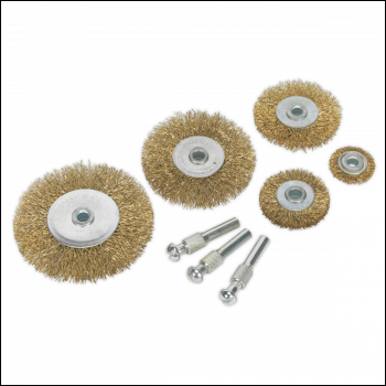 Sealey BWBS08 Crimped Wire Brush Set 8pc