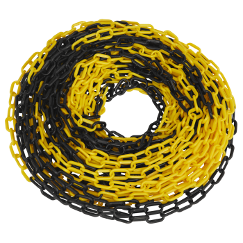 Sealey BYC25M Plastic Chain 25m x 6mm - Black/Yellow