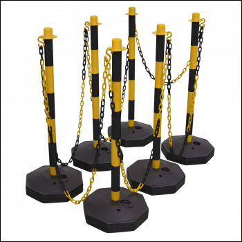 Sealey BYSBKIT Post & Chain Kit 25m - Black/Yellow