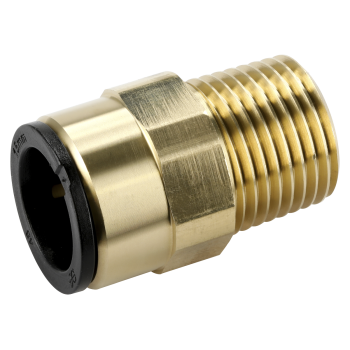Sealey CAS15BSA Speedfit® Brass Straight Adaptor 15mm x 1/2 inch BSPT