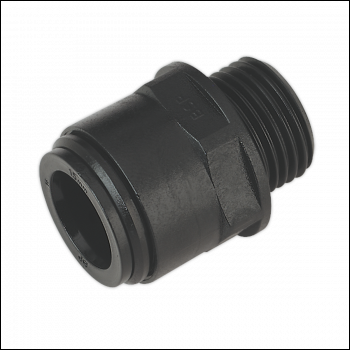 Sealey CAS15SA Straight Adaptor 15mm 1/2 inch BSP Pack of 2 (John Guest Speedfit® - PM011514E)