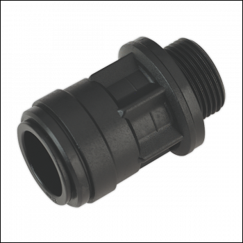 Sealey CAS22SA Speedfit® Straight Adaptor 22mm x 3/4 inch BSP - Pack of 2