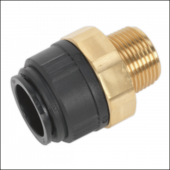 Sealey CAS28BSA Speedfit® Brass Straight Adaptor 28mm x 1 inch BSPT
