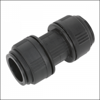 Sealey CAS28SC Straight Connector Ø28mm Pack of 5 (John Guest Speedfit® - PM0428E)