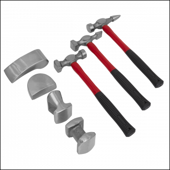 Sealey CB707 Drop-Forged Panel Beating Set with Fibreglass Shafts 7pc