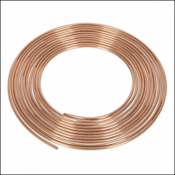 Sealey CBP002 Brake Pipe Copper Tubing 22 Gauge 3/16 inch  x 25ft - BS EN 12449 C106