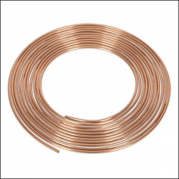Sealey CBP002 Brake Pipe Copper Tubing 22 Gauge 3/16 inch  x 25ft BS EN 12449 C106