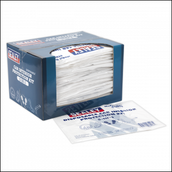 Sealey CCSET550 5-in-1 Disposable Car Interior Protection Kit - Display Box of 50