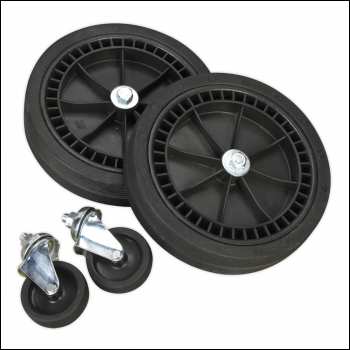 Sealey COMPKIT5 Wheel Kit for Fixed Compressors - 2 Castors & 2 Fixed