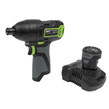 Sealey CP108VCIDEU SV10.8 Series 1/4 inch Hex Drive Cordless Impact Driver Kit 10.8V 2Ah - Euro Plug