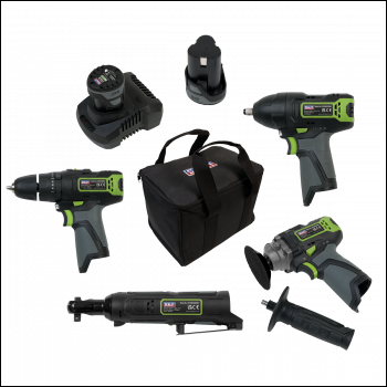 Sealey CP108VCOMBO1 4 x SV10.8 Series Cordless Combo Kit 10.8V - 2 Batteries