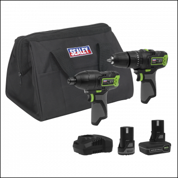 Sealey CP108VCOMBO3 2 x SV10.8 Series Power Tool Kit 10.8V - 2 Batteries