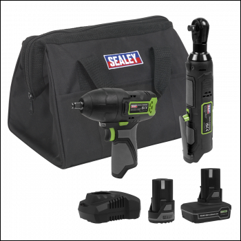 Sealey CP108VCOMBO6 2 x SV10.8 Series Power Tool Kit 10.8V - 2 Batteries