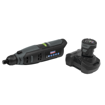 Sealey CP108VMGEU SV10.8 Series Cordless Multipurpose Mini Grinder Kit 10.8V 2Ah - Euro Plug