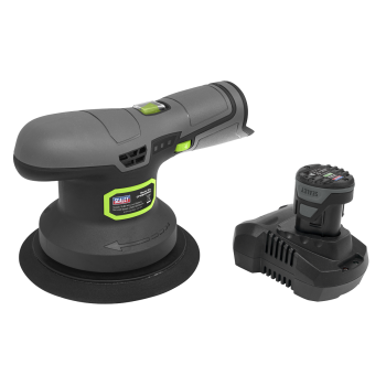 Sealey CP108VSPEU SV10.8 Series 150mm Cordless Dual Action Sander/Polisher Kit 10.8V 2Ah - Euro Plug