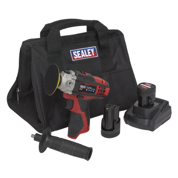 Sealey CP1205KIT SV12 Series 71mm Cordless Polisher Kit 12V 2Ah - 2 Batteries