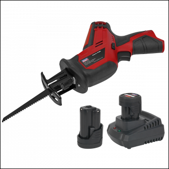Sealey CP1208KIT SV12 Series Cordless Reciprocating Saw Kit 12V 1.5Ah - 2 Batteries
