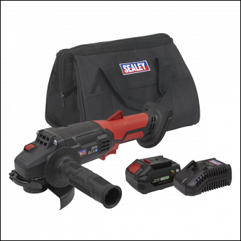 Sealey CP20VAGBKIT1 SV20 Series 115mm Cordless Angle Grinder Kit 20V 4Ah