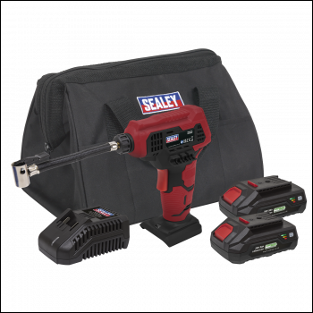 Sealey CP20VAPKIT SV20 Series Cordless Air Pump Kit 20V 2Ah - 2 Batteries