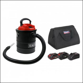 Sealey CP20VAVKIT SV20 Series 15L Cordless Handheld Ash Vacuum Cleaner Kit 20V Kit - 2 Batteries