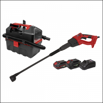 Sealey CP20VCOMBO11 2 x SV20 Series Cordless Power Tool Car Cleaning Kit 20V - 2 Batteries