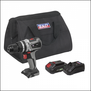 Sealey CP20VDDXKIT1 Premier SV20 Series 13mm Brushless Cordless Combi Drill Kit 20V 2Ah