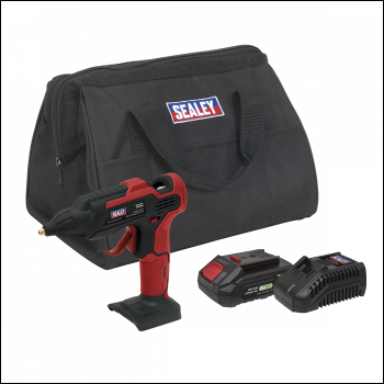 Sealey CP20VGGKIT1 SV20 Series Cordless Glue Gun Kit 20V 2Ah