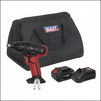 Sealey CP20VIWKIT1 SV20 Series 1/2 inch Sq Drive Impact Wrench Kit 20V 4Ah