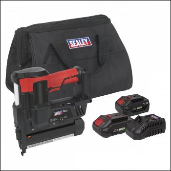 Sealey CP20VNGKIT Cordless Staple/Nail Gun Kit 18G 20V SV20 Series - 2 Batteries