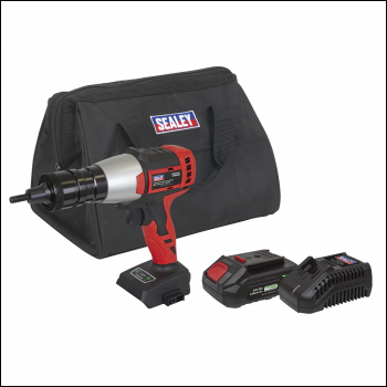 Sealey CP20VNRKIT1 SV20 Series Brushless Cordless Nut Riveter 20V 2Ah