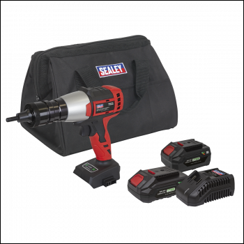 Sealey CP20VNRKIT SV20 Series Brushless Cordless Nut Riveter 20V - 2 Batteries