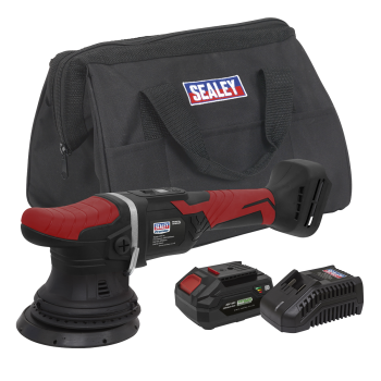 Sealey CP20VOPKITEU Premier SV20 Series 125mm Cordless Orbital Polisher Kit 20V 4Ah & Euro Plug