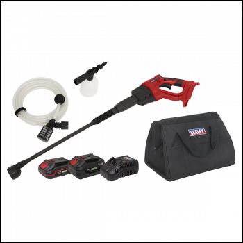 Sealey CP20VPWKIT SV20 Series 22bar Cordless Pressure Washer Kit 20V - 2 Batteries