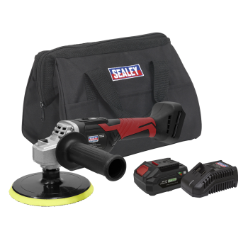 Sealey CP20VRPKITEU Premier SV20 Series 150mm Cordless Rotary Polisher 20V 4Ah & Euro Plug