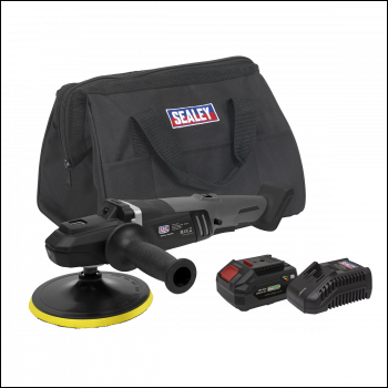 Sealey CP20VRPXKIT1 Premier SV20 Series 180mm Brushless Cordless Rotary Polisher 20V 4Ah