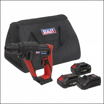 Sealey CP20VSDSKIT SV20 Series SDS Plus Cordless Rotary Hammer Drill Kit 20V - 2 Batteries