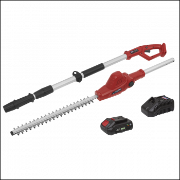 Sealey CP20VTP01 SV20 Series Cordless Telescopic Hedge Trimmer Kit 20V 2Ah