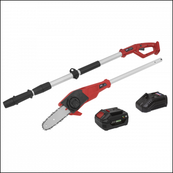 Sealey CP20VTP02 SV20 Series 20cm Cordless Telescopic Chainsaw Kit 20V 4Ah