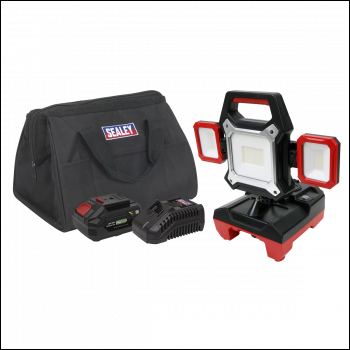Sealey CP20VWLKIT1 SV20 Series 2-in-1 Cordless/Corded 45W SMD LED Worklight 20V/230V 4Ah