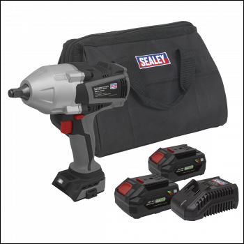 Sealey CP20VXIWKIT1 Premier SV20 Series Cordless Impact Wrench Kit 20V 4Ah - 2 Batteries