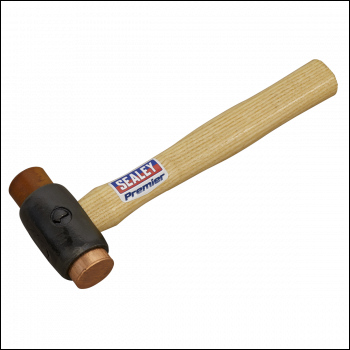 Sealey CRF15 Premier Copper/Rawhide Faced Hammer with Hickory Shaft 1.5lb
