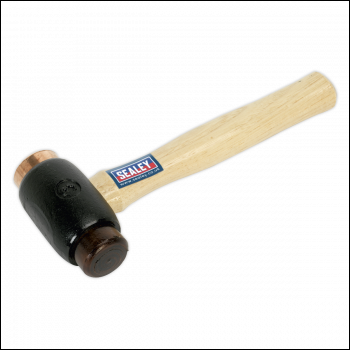 Sealey CRF35 Copper/Rawhide Faced Hammer 3.5lb Hickory Shaft